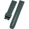 ROUHO Flessibile Gomma Cinturino Orologio Ricambio Resistente Sudore Bracciale Orologio per Breitling Superocean Blackbird-Verde 20mm
