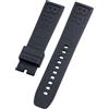 ROUHO Flessibile Gomma Cinturino Orologio Ricambio Resistente Sudore Bracciale Orologio per Breitling Superocean Blackbird-Nera 20mm