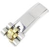 ROUHO Orologio Chiusura Deployante Fibbia Accessorio Acciaio Inox Orologio Pieghevole Fibbia per Rolex Datejust Presidential-Argento Oro 8 x 16mm