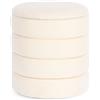 Bizzotto Pouf Contenitore Katerina Colore Bianco Ø40x h.44.5 cm