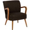 Atmosphera Poltrona con Braccioli Jacquard in Ciniglia colore Nero