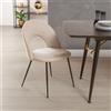 Generico Sedia Raven Struttura in Metallo in Tessuto Beige