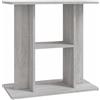 vidaXL Supporto Acquario 60x30x60cm in Legno Multistrato Grigio Sonoma