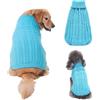 FANSU Maglioncino Cane, Inverni Caldo Natale Maglione Cane, Lavorato a Maglia Maglioncino per Cani e Gattino, Felpa Cane Vestiti Gatto Cucciolo Cane Taglia Media Cani di Grande (L,Blu Lago)
