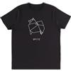 DESIGNEDSHIRT T-shirt unisex stampa ORIGAMI SPITZ, Pomerania, DOG cane, cotone biologico, vegan approved, personalizzabile Dshirt, Dshirt14 DESIGNEDSHIRT (L, BLACK)