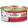 Purina Gourmet Rosso umido Gatto, Trancetti in Gelée con Coniglio, Fegato e Verdure - 24 Lattine da 195 Grammi ciascuna
