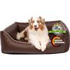 CopcoPet - Cuccia per cani Rocco, letto per cani idrorepellente 2 in 1, letto completo in finta pelle, materasso per cani in fiocchi di schiuma espansa o schiuma di viscosa ortopedica