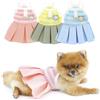 PAIDEFUL Vestiti per cani di piccola taglia, prendisole estivo fresco con gonna a pieghe per cani e ragazze, morbida e traspirante, gilet per animali domestici, pullover elastico per cani, costume da