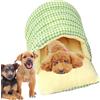 Generico per cani - Grotta per animali scozzese portatile, sacco a pelo lavabile per cuccioli, in caldo pile, design affidabile e traspirante | Morbida fodera imbottita per cani e gatti, div