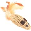 Generic Topi giocattolo interattivi per gatti, topi in corda con coda di e cigolii, giocattoli divertenti per gatti, set di mousse con piume elastiche
