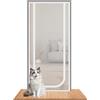 Generico Porta Per Zanzariera Per Gatti - Barriera Per Animali Domestici In Rete Rinforzata 80x200 Cm 140x240 Cm | Doppia Cerniera Antigraffio, Introduzione Per Gatti Da Interni, Porta Con Zanzariera Ventilata