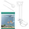 zwxqe Set di alimentazione per acquario, vassoio trasparente e tubo, kit per acquario e gamberetti, piatto per pesci d'acquario