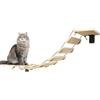HUOLE Ponte da parete, scaffale largo e scaletta per gatti fai da te, per la maggior parte dei gattini, gatti medi e grandi-32,5 x 15,5 x 85 cm, colore originale