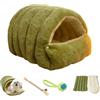 Generic Cuccia per Gatti Rimovibile e Lavabile per l'Inverno, Morbida e Soffice, Casa per Gatti per l'Inverno, Sacco a Pelo Antiscivolo Lavabile per Gatti e Piccoli Cani da Interno (Verde Avocado, M)