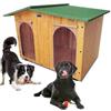 ORIGINAL LEGNO Acquista in Fabbrica Cuccia in Legno per Cani da Esterno 2 Tendine Omaggio MADE IN ITALY Misura Alano mod. Oasi - Doppio Ingresso
