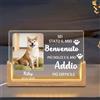Umitive Luminaria Personalizzata per Cani,Lampada LED con Foto & Nome del Cane, Design con Cuore & Impronte, Regalo Commemorativo per la Perdita dell'Animale Domestico con Data (Style D)
