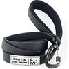 Bestia Dog Sport Guinzaglio Tattico per Cani - moschettone a vite, impugnatura imbottita, fettuccia TPU impermeabile, 1,5 m x 2,5 cm, per K9, addestramento e cani forti (Nero)