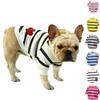 SMALLLEE_LUCKY_STORE Maglietta a righe con bulldog francese per cani di taglia piccola e media con cuore rosso scintillante, vestiti estivi Frenchie Pug English Pitbull Boston Terrier, beige, XL