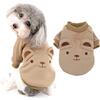 Ranphy Vestiti per cani di piccola taglia Maglione ragazzi e ragazze, autunno inverno cappotto caldo con motivo a orsomorbido e spesso camicia a maniche lunghe domestici gatticuccioli, Marrone, M