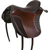 A&M Reitsport Sella da trekking senza alberi 1125 marrone, con cuciture bianche, dimensioni: 16 pollici