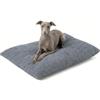 4L Textil Cuccia Cane velluto a coste Cuscino Cane Taglia Grande e Media Cuscino per Cani sfoderabile e lavabile (120x100 cm, Grafite (Strisce))