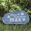 Generic JHB Personalizzato Cat Dog Memorial Stone - Simpatia Perdita Regalo per Il Tuo Amico Peloso Sempre nel Nostro Cuore Paw Prints Giardino Pet lapidi Grave Markers con Pet Name