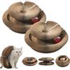 LLELEMAMO Kitty Kurlz, Kitty Kurlz Cats Toy, Foldable Cat Accordion Toy with Bell Balls And Track Adventure, Magic Organ Cat Scratcher Board for Indoor, Interactive Mental Physical Exercise (2pcs)