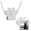 VCCWYQK Collana con impronta di zampa per urne per ceneri di animali domestici, per donne e uomini, gioielli per la cremazione per ceneri, collana per urne, gioielli commemorazione, ciondolo per ceneri