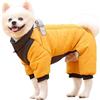 APMOE Cappottino Cane con Zampe Taglia Piccola, Cappotto Impermeabile Cane con Pettorina Integrata Medio, Antivento e Caldo Tuta da Neve, M Giallo