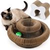 AAFGVC Tiragraffi Emporio Animale Flessibile Gatto, Tunnel Modulare Magnetico Gigante in Cartone Alveolare, Cuccia Trasformabile e Area Graffiante per Gatti da Interno (1-pezzo)