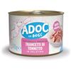 Adoc Naturally Premium, Cibo Umido Complementare per Cani Trancetti di Tonnetto, 24 Lattine da 170 grammi in Gelatina Senza Conservanti e Coloranti
