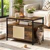 MAMIZO Mobile Lettiera per Gatti, Casetta in Legno, 80 x 50 x 59 cm, Armadietto per Gatti, Casa per Gatto Multifunzione con Ripiano Aperto, XL