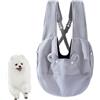 PJDDP Borsa da Trasporto per Cani, Borsa da Viaggio per Cani, Marsupio per Cani di Piccola Taglia per Cane/Gatto Fino A 6 kg, per Viaggio, Ciclismo, Passeggiata,Grigio