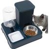 Pcingsia Mangiatoia automatica 2 in 1 per animali domestici, mangiatoia per cani e gatti, distributore di acqua da 750 g e alimentatore per acqua da 1 l 2 in 1 per mangiatoia per gatti