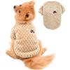 SELMAI Maglioni per Cani di Piccola Taglia Morbido Caldo Soffice Maglione Cucciolo Chihuahua Cappotto Bassotto Peluche Abbigliamento Gatti Animali Domestici Antivento Freddo in Inverno Marrone S