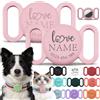 WJunEYao Custodia per collare per cani personalizzata compatibile con AirTag con nome e numero di telefono incisi - Porta targhetta identificativa personalizzata per animali domestici, custodia protettiva in