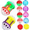 DOITOOL Palline Gioco per Pappagalli, Foraggio e Addestramento, 12 Pezzi | Plastica Colorata, per Volatili Piccoli e Animali Minuti, Decorazione Gabbia, Masticazione e Gioco