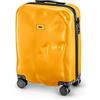 CRASH BAGGAGE Icon Cabin | Trolley Rigido Bagaglio a Mano (55x40x22 cm) Design Italiano 35 L Capacità 4 ruote girevoli 100% in Policarbonato Chiusura a combinazione Yellow (S)