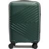 MISAKO Valigia in tessuto da Viaggio Milan Verde Unisex - Bagaglio elegante morbido semirigido di 55x20x36cm di 4 ruedas