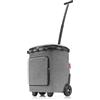 reisenthel carrycruiser plus - Carrello Spesa con Scomparto Termico, Telaio in Alluminio, Tracolla e Tasca Interna Rimovibile, Materiale Riciclato Idrorepellente, 46 L, Argento Twist