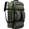 Boniffyy 80L Zaino da Viaggio Zaino da Hiking Impermeabile Borsone Da Viaggio Grande Borsa Da Sportiva Trekking Weekender Borsone Duffle Travel Bag Outdoor Sport Campeggio Backpack (Verde,senza ruote)