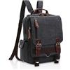 FANDARE New Zaino Uomo Business Sling Bag Student Outdoor Viaggio Borsa a Tracolla Traspirante Tela Nero B
