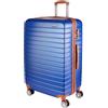 Brubaker Bagaglio a Mano Paris - Valigia con Serratura a Combinazione, 4 Ruote e Comode Maniglie - 49 x 77 x 30 cm Trolley in ABS - Valigia Rigida con Ruote (XL - Blu Marrone)