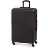 BERTOO Valigia rigida Milano XXL nera - Bagaglio leggero in ABS da 99 litri, 4 ruote girevoli staccabili, opzione lucchetto con codice/TSA, 75x49x29 cm