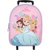 Bagtrotter - Principesse Disney - Zaino scuola su ruote - Rosa chiaro - 1 scomparto con zip - Spallacci imbottiti - 25x12x32cm - Poliestere - Zaino scuola infanzia