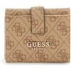 GUESS Laurel II SLG Petite Trifold Wallet Latte Logo
