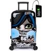 TOKYOTO - Valigia Da Cabina Divertente Per Ragazzi Bambini Bimbo Bimba Fans Dei Cartoni Animati Mercoledì Bagaglio Mano USB 55x40x20 cm Trolley 55x35x20 Valigia Rigida 10 Kg Fantasia Vampire Girl