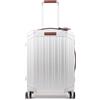 PIQUADRO - Carrello cabina 55 cm a 4 ruote - Alluminio di qualità - Colore Grigio - Uomo