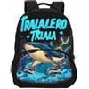 Generic Zaino per bambini Tralalerotralala, borsa da scuola con tasca frontale per animali italiani Brainrot AI per ragazzi e ragazze,Style 1
