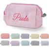 Generico Beauty case con Iniziali Personalizzate per Uomo Donna, Borsa da Toilette da Viaggio, Borsa per Trucchi da Viaggio, Pochette Trucchi per Toilette Accessori, Borsa da Bagno da Viaggio 20x12cm (4)